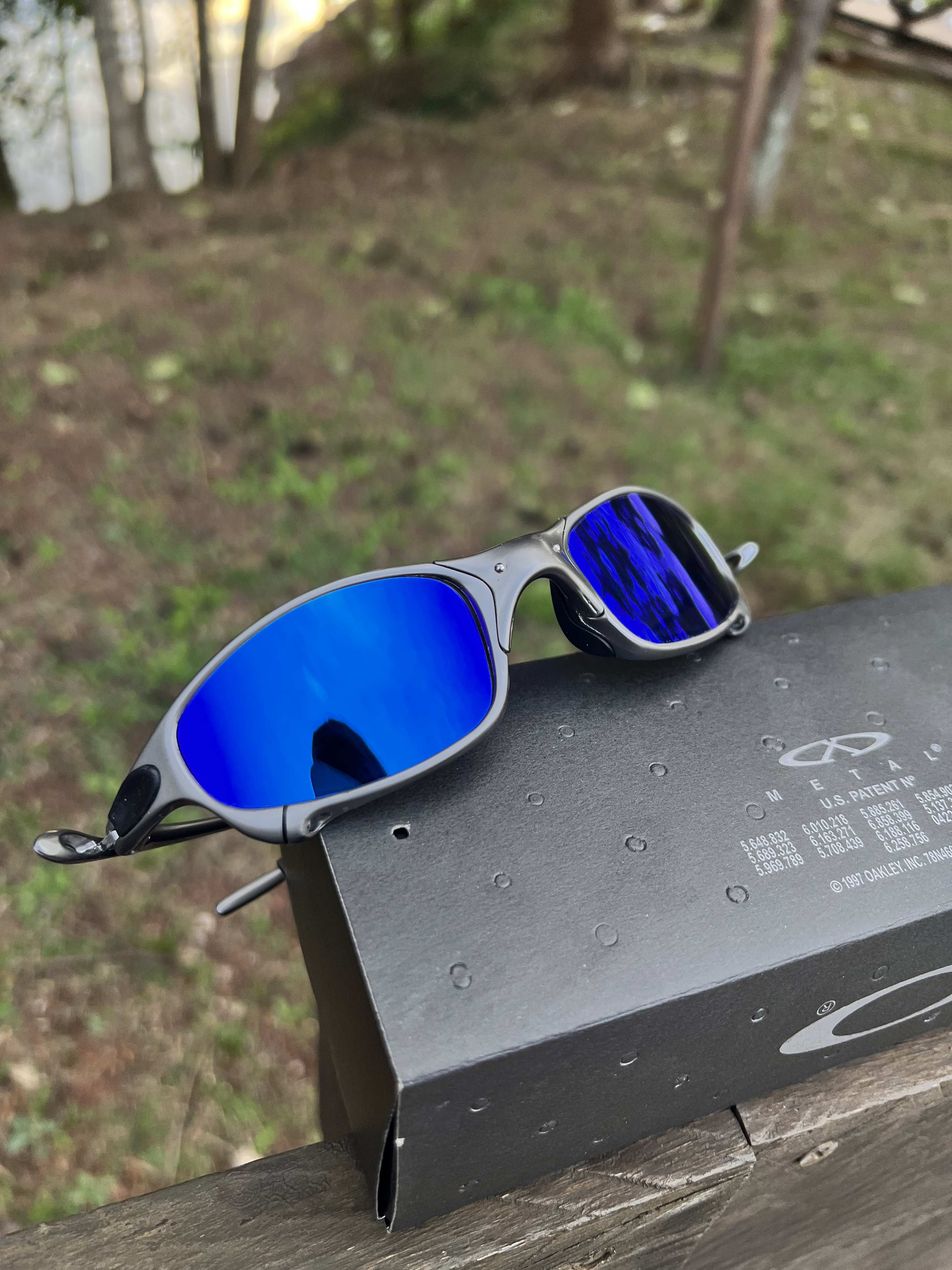 Juliet Carbon Polished Neon Blue (escolha a borracha) (un)