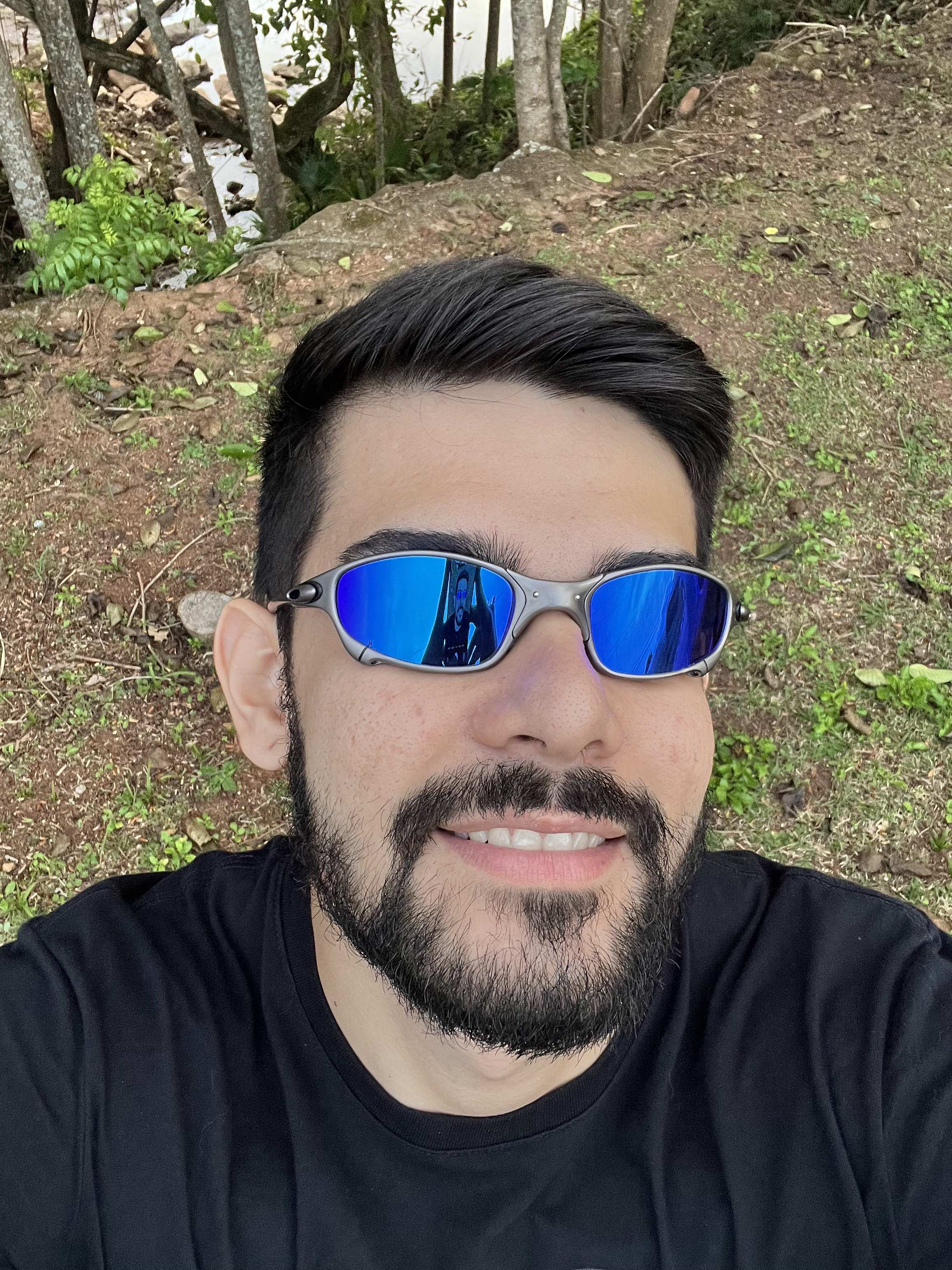 Juliet Carbon Polished Neon Blue (escolha a borracha) (un)